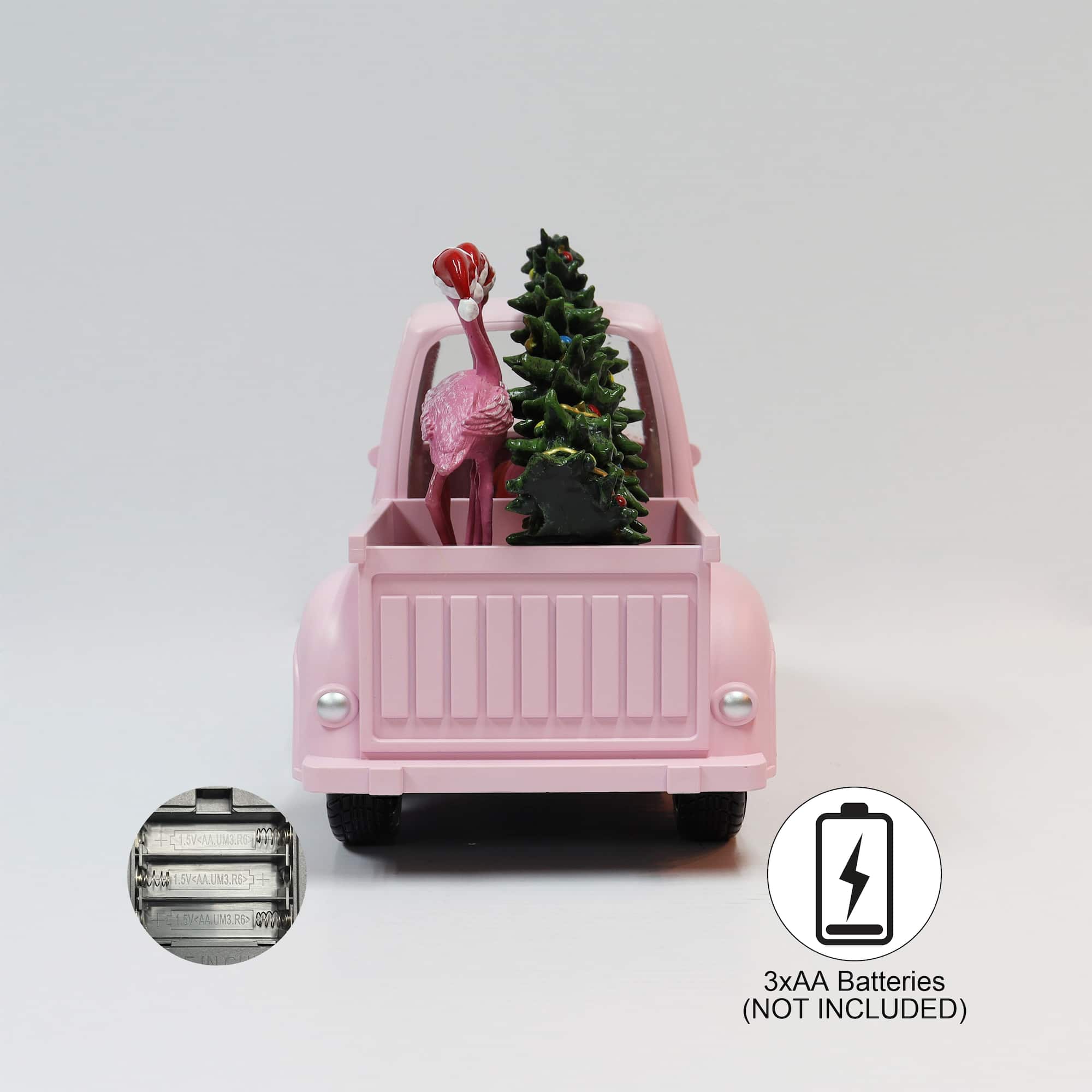 Moments in Time 5.9" Acrylic Truck with Flamingos Décor